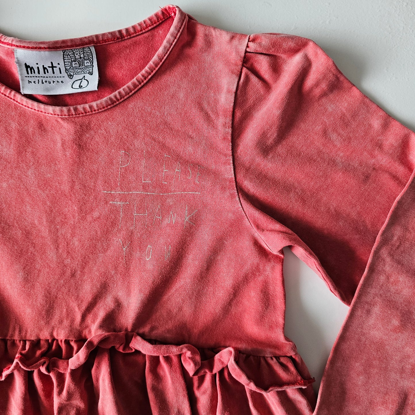 Minti Acid Wash Dress - Size 6