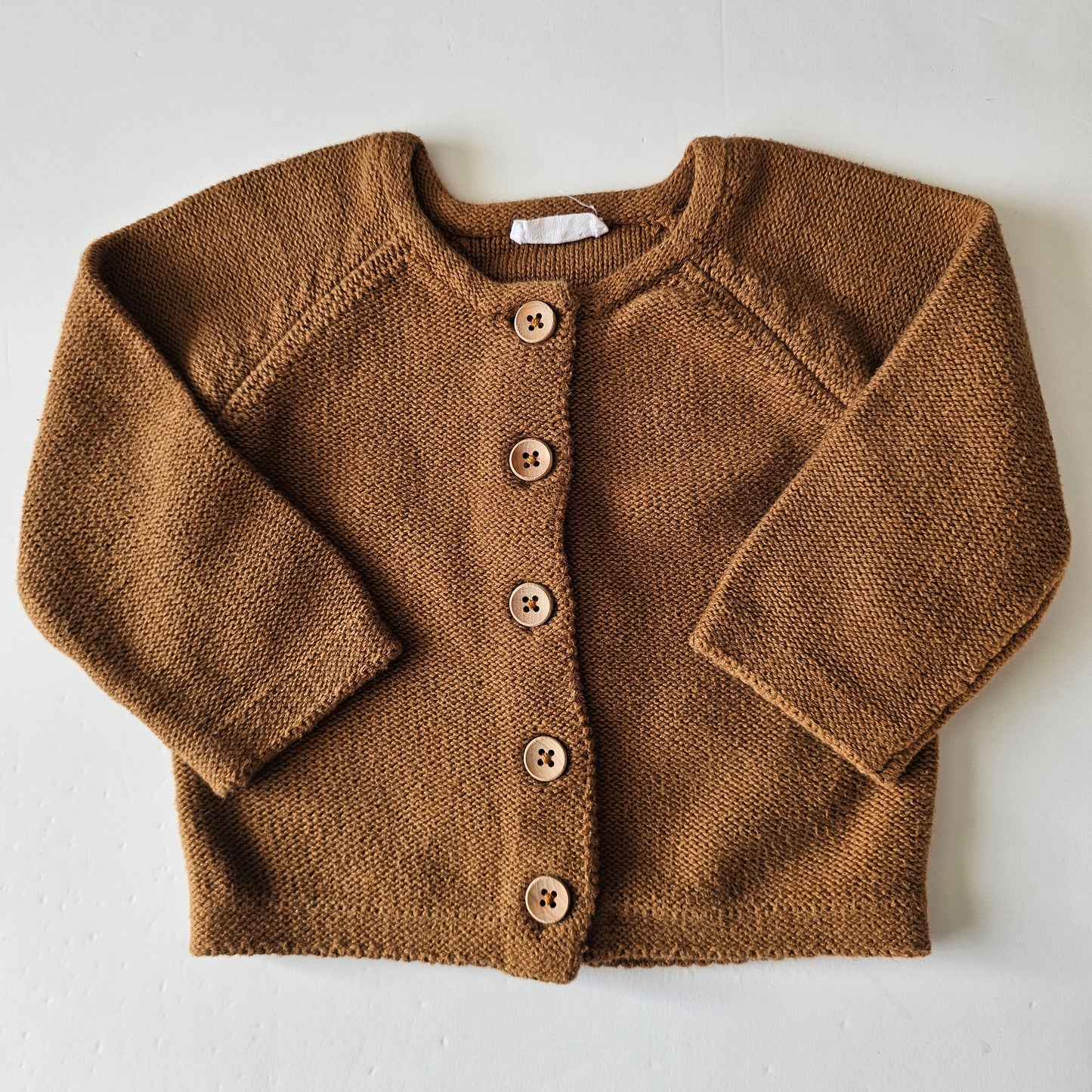 Jamie Kay Camel Knit Simple Cardigan - Size 0-3m