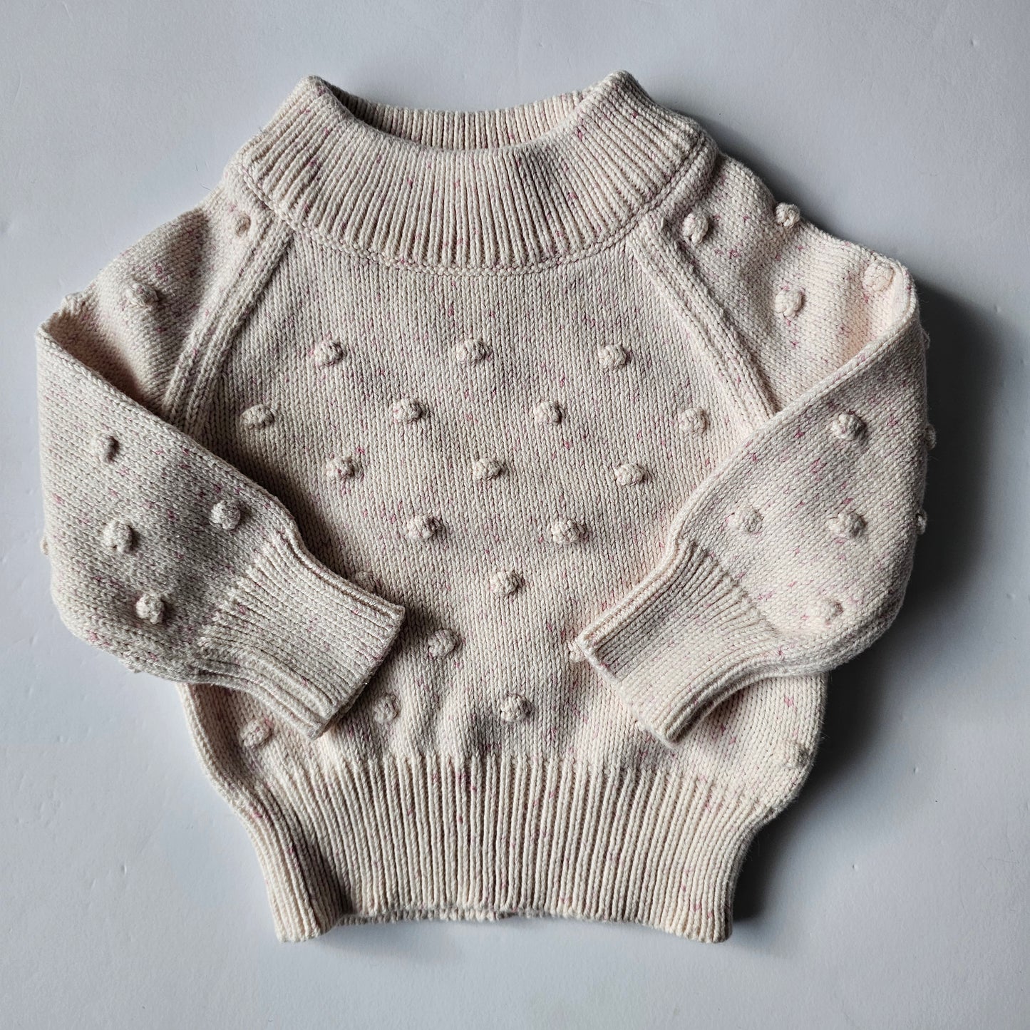 Jamie Kay Pastel Fleck Dotty Knit Jumper - Size 0-3m