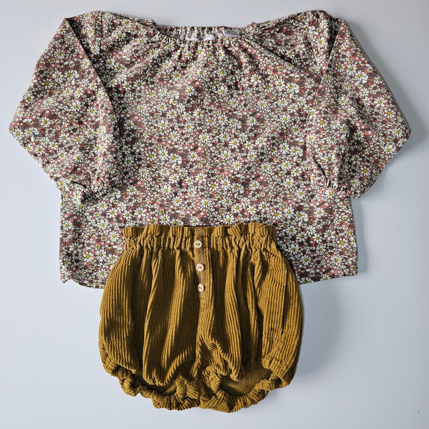 Zara Corduroy Blouse & Bloomer Set - Size 2-3
