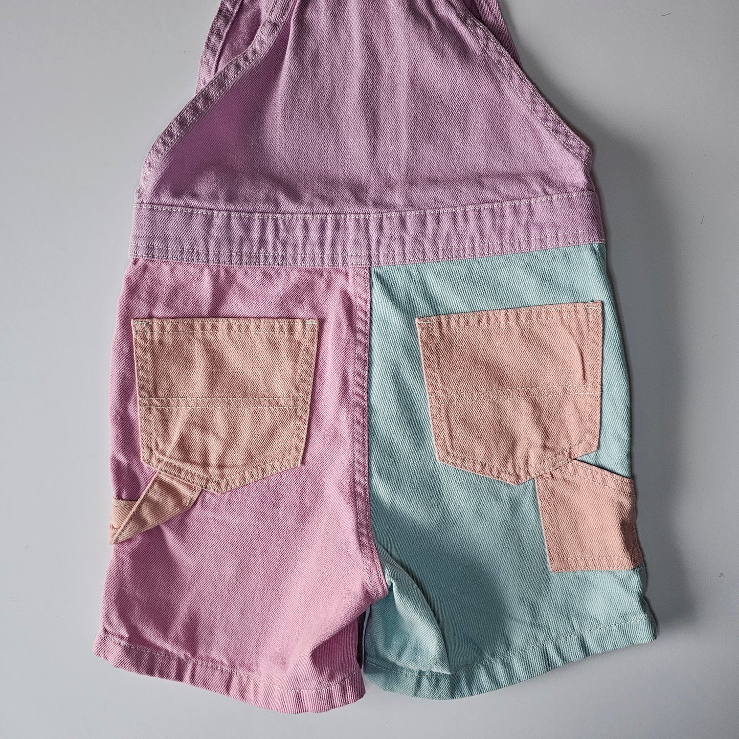 Cotton on Kids Colour Block Denim Overalls - Size 6