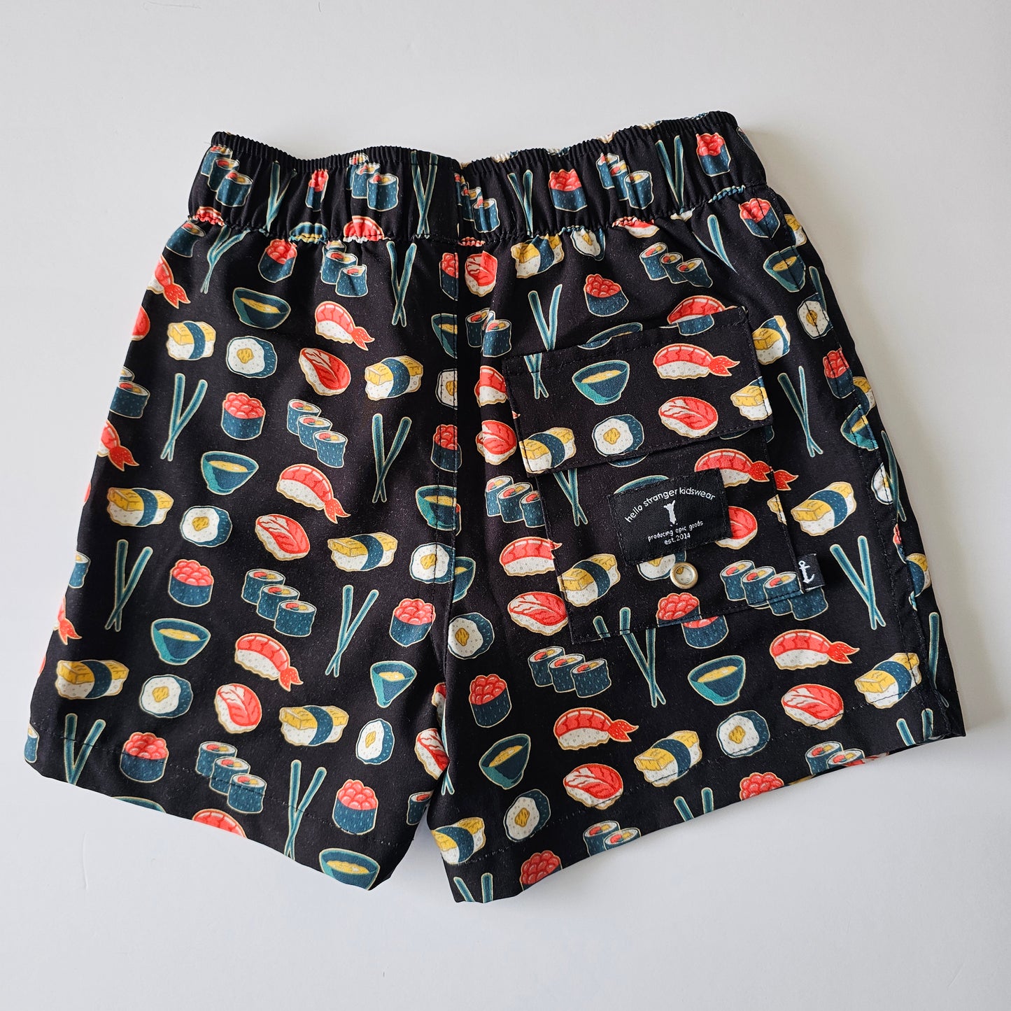 Hello Stranger Sushi Swim Shorts (minor flaw) - Size 5-6