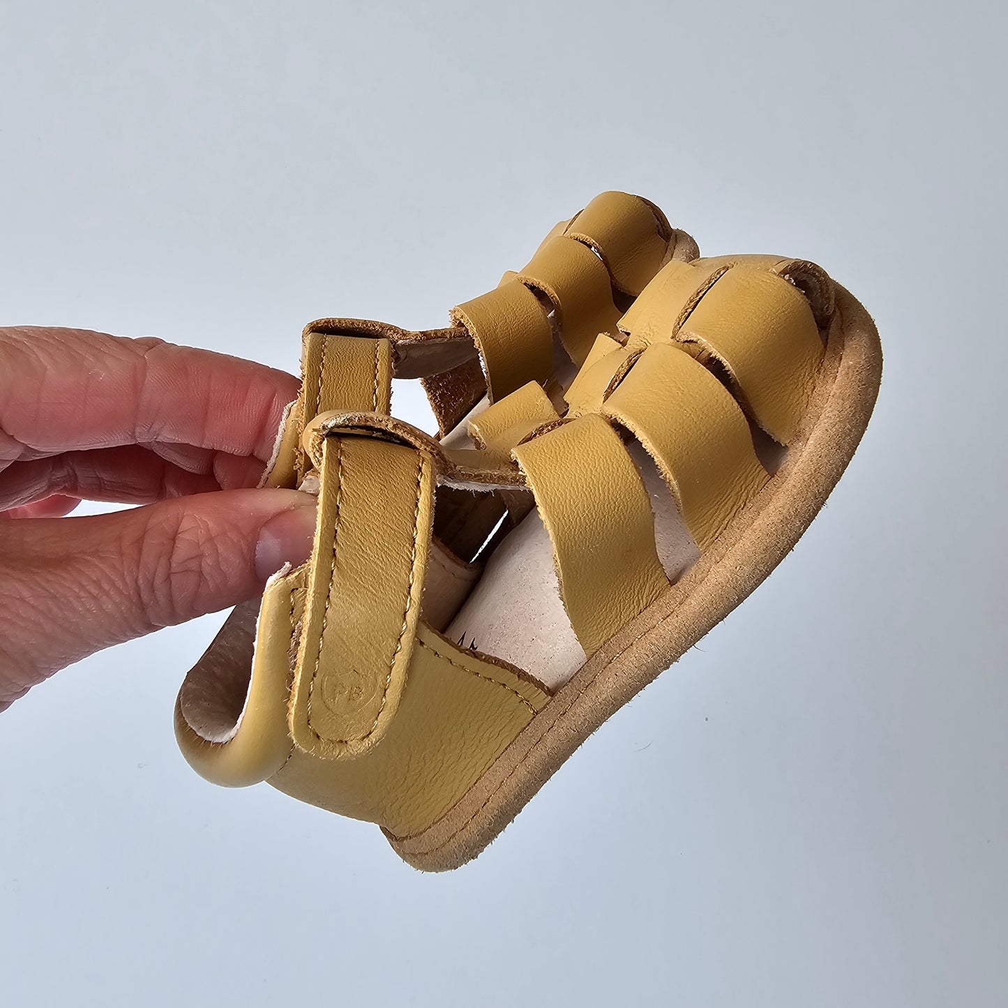 Pretty Brave Tan Soft Sole Baby Sandles - Size M