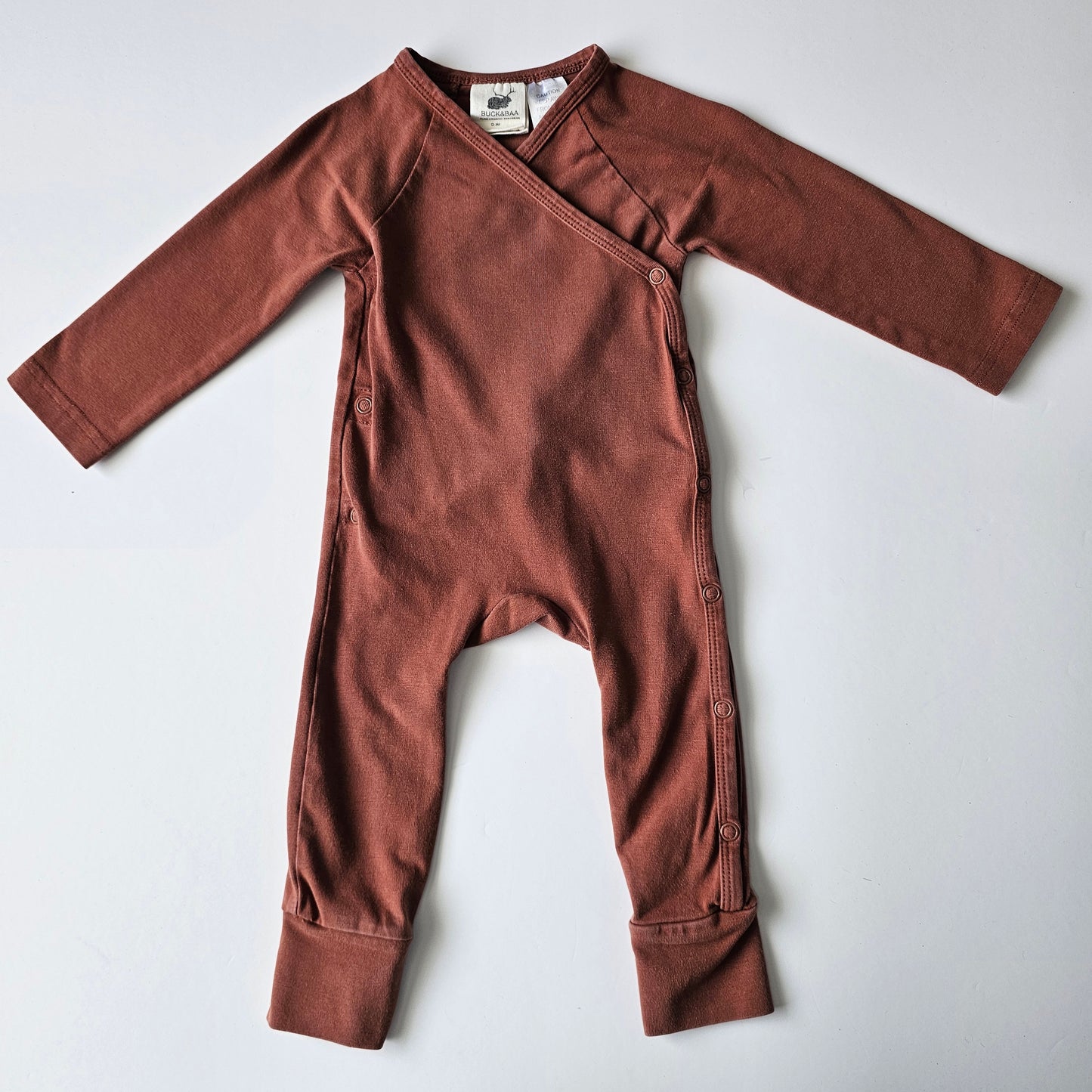 Buck & Baa Organic Cotton Onsie - Size 0-3m