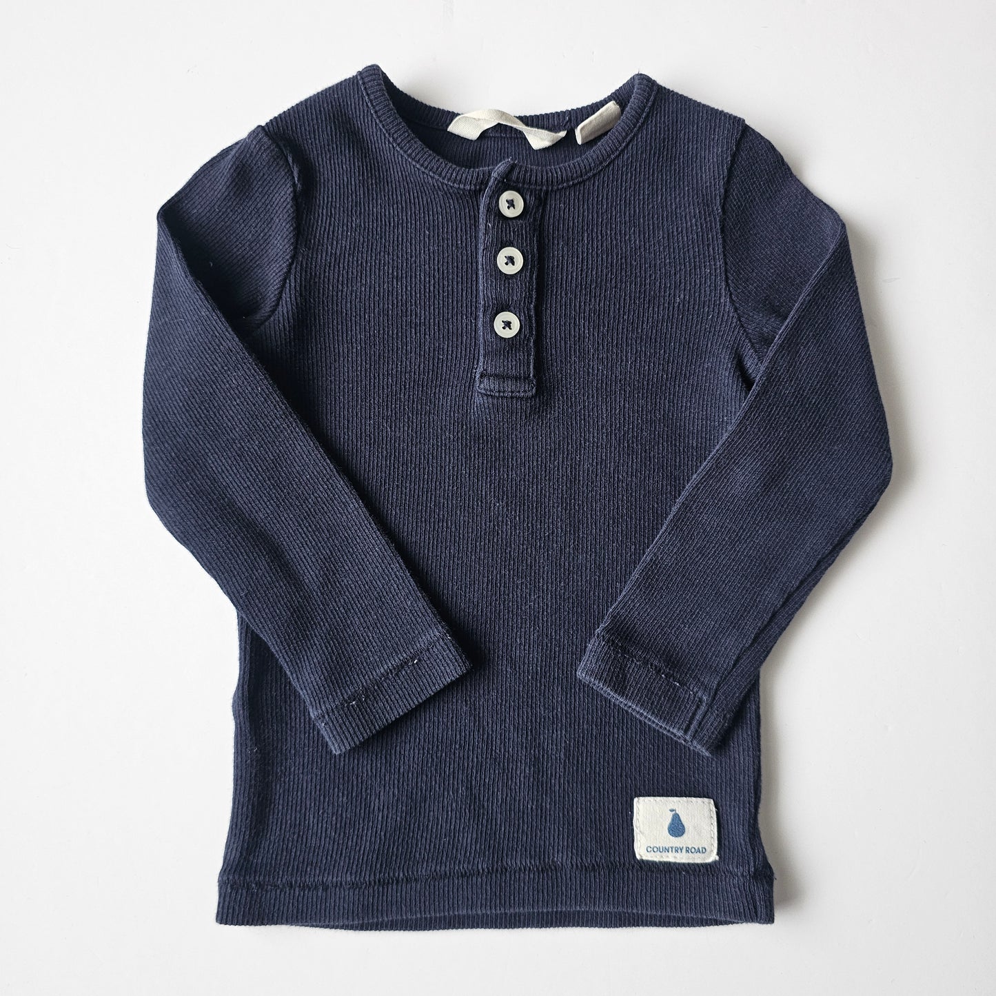 Country Road Ribbed Henley - Size 3-6m