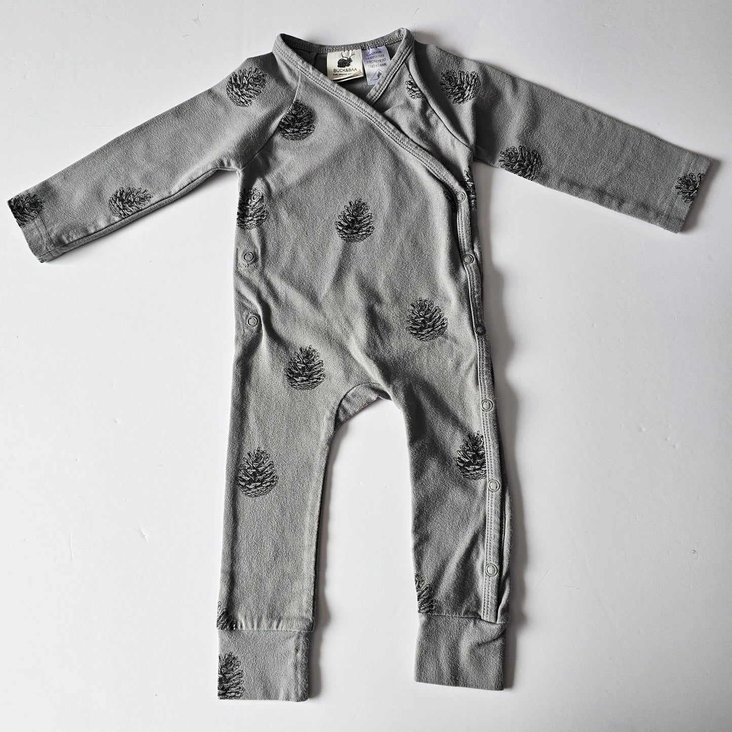 Buck & Baw Pinecone Onsie - Size 3-6m