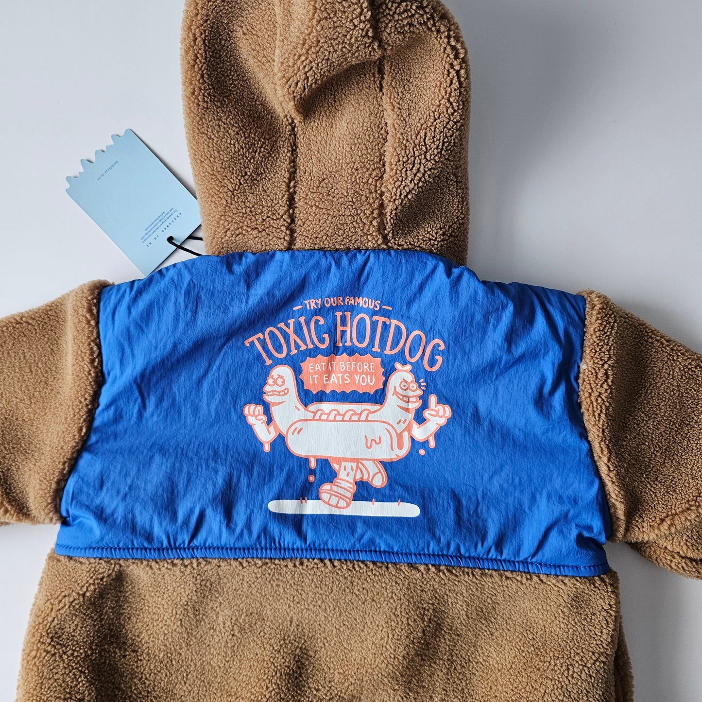 Band of Boys Toxic Hotdog Sherpa Hooded Jacket *BNWT* - Size 4 (generous fit)