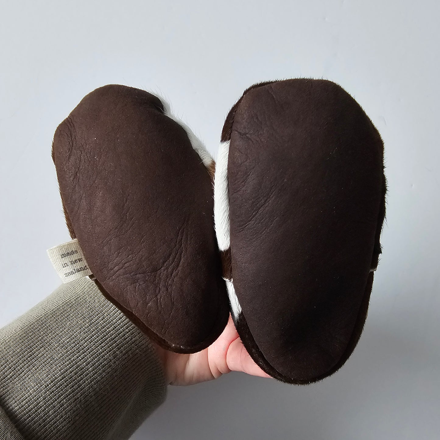 Nature Baby Cowhide Booties - Size 0-3m