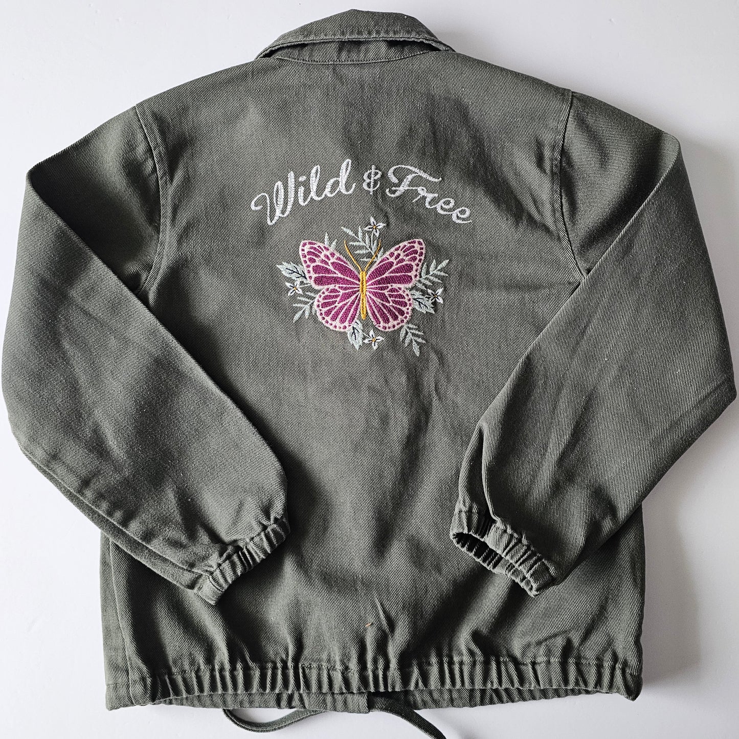 Switch Girls Embroidered Denim Coat - Size 8-10