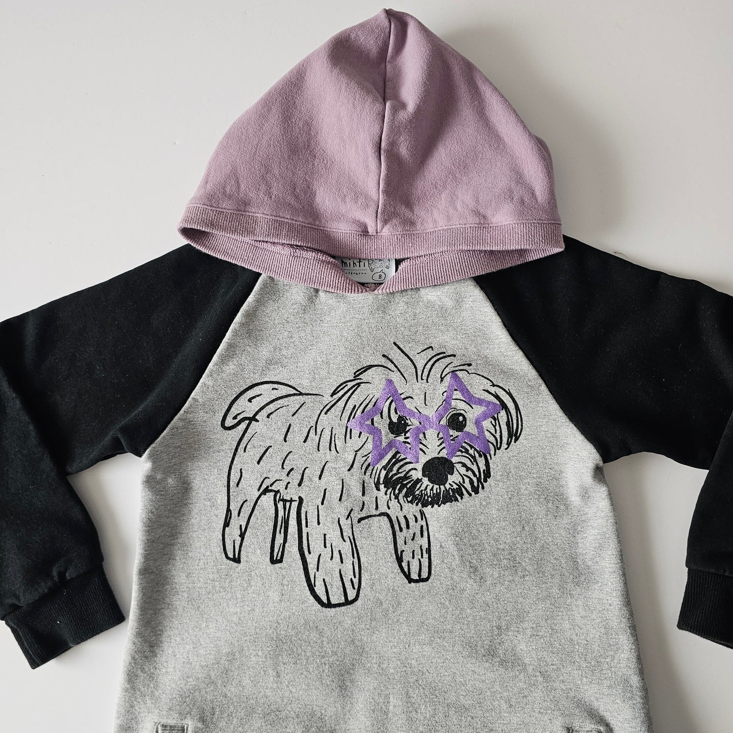 Minti Furry Hooded Sweatshirt Dress - Size 8