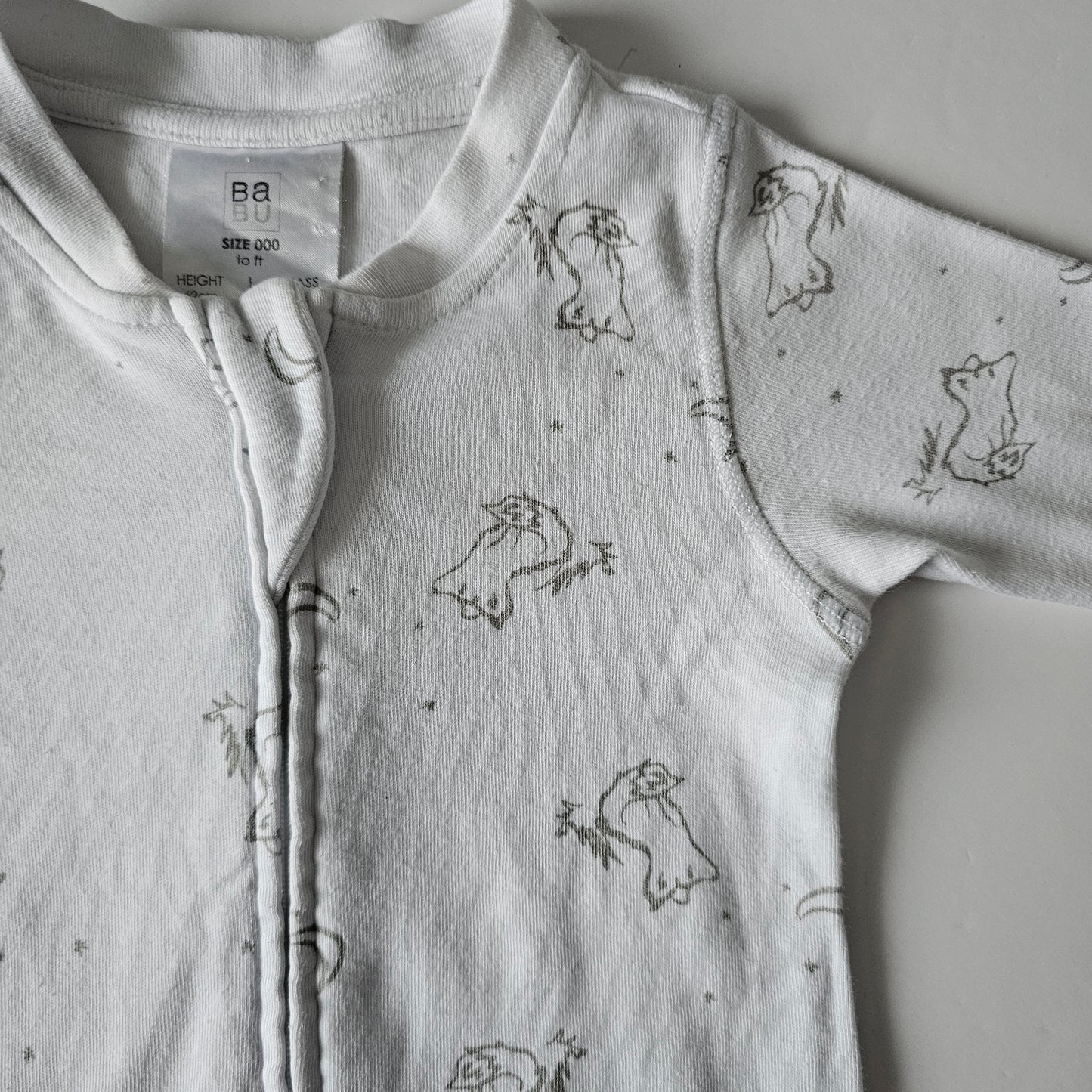Babu Fox Zip Onsie - Size 0-3m