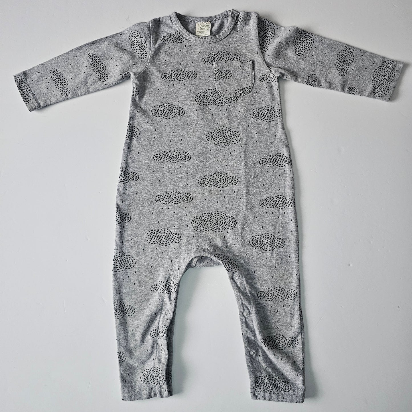 Nature Baby Raincloud Stretch & Grow Onsie - Size 6-12m