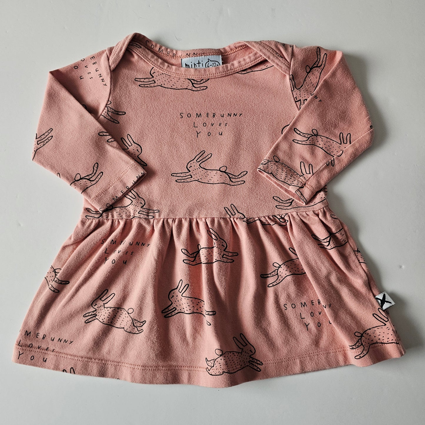 Minti Bunny Dress - Size 6-12m