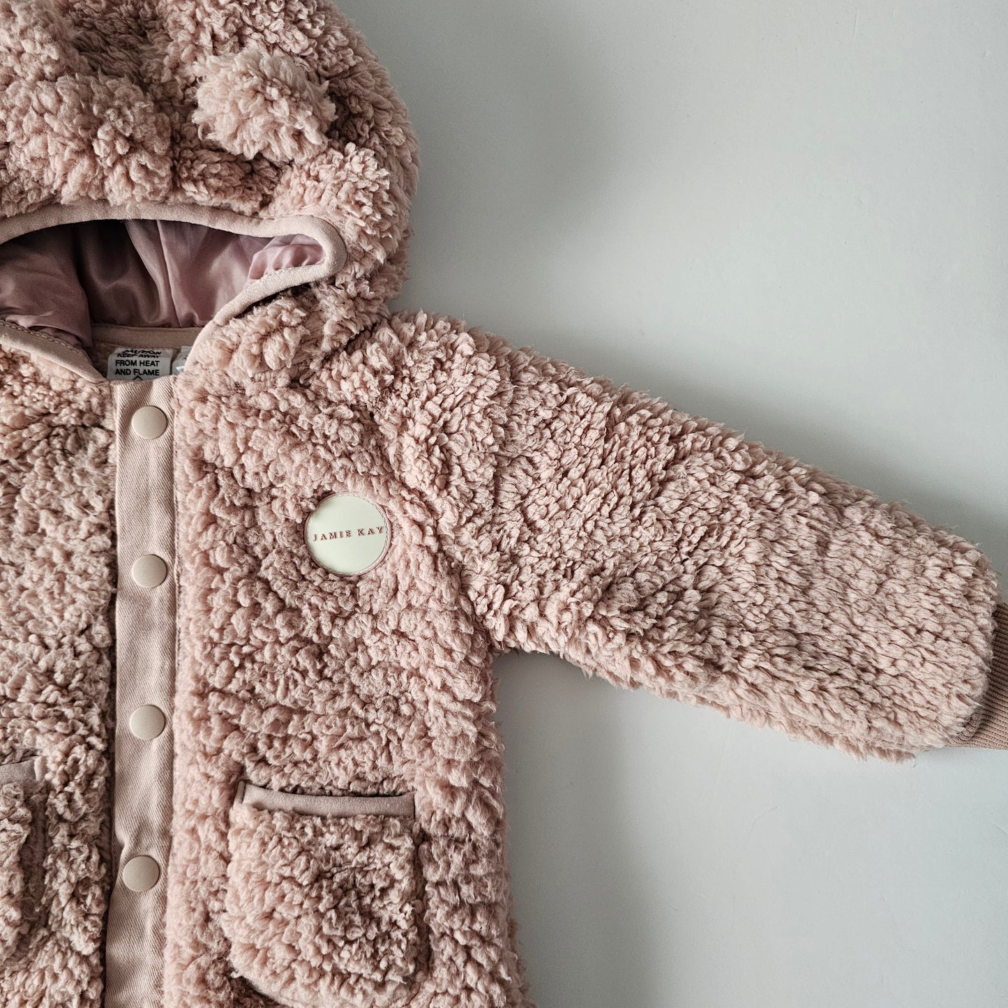 Jamie Kay Bear Sherpa Onepiece - 3-6m
