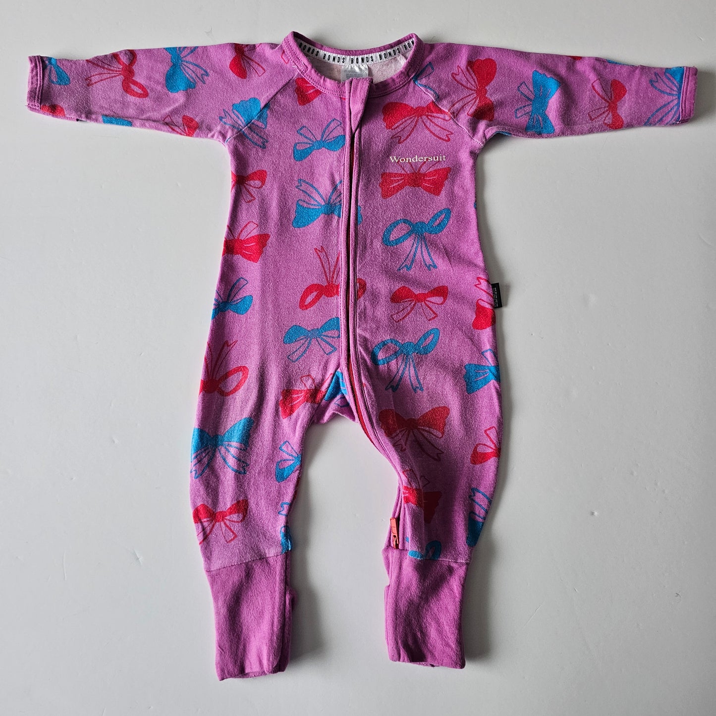 Bonds Bow Wondersuit Onsie - Size 0-3m