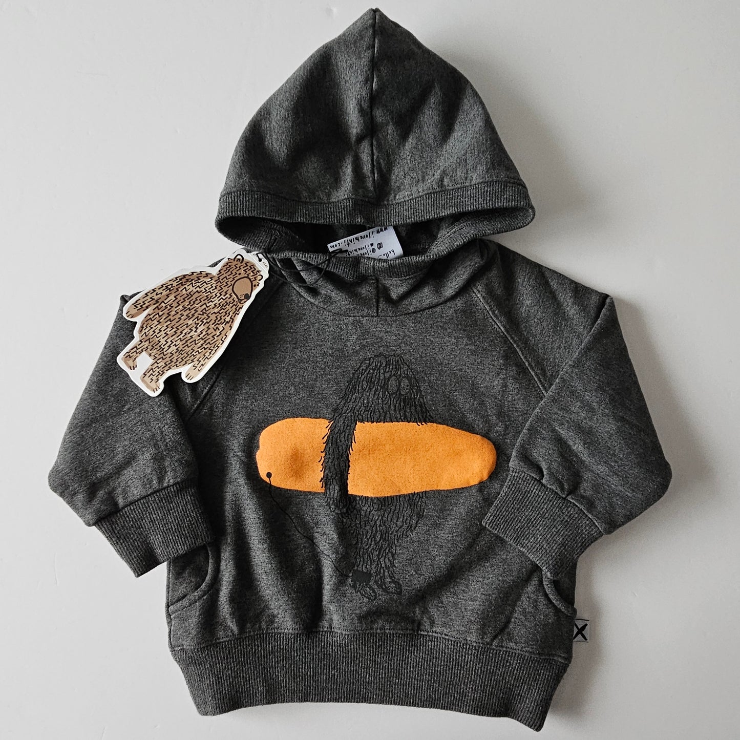 Minti Friendly Surfer Furry Pocket Hoodie *BNWT* - Size 1