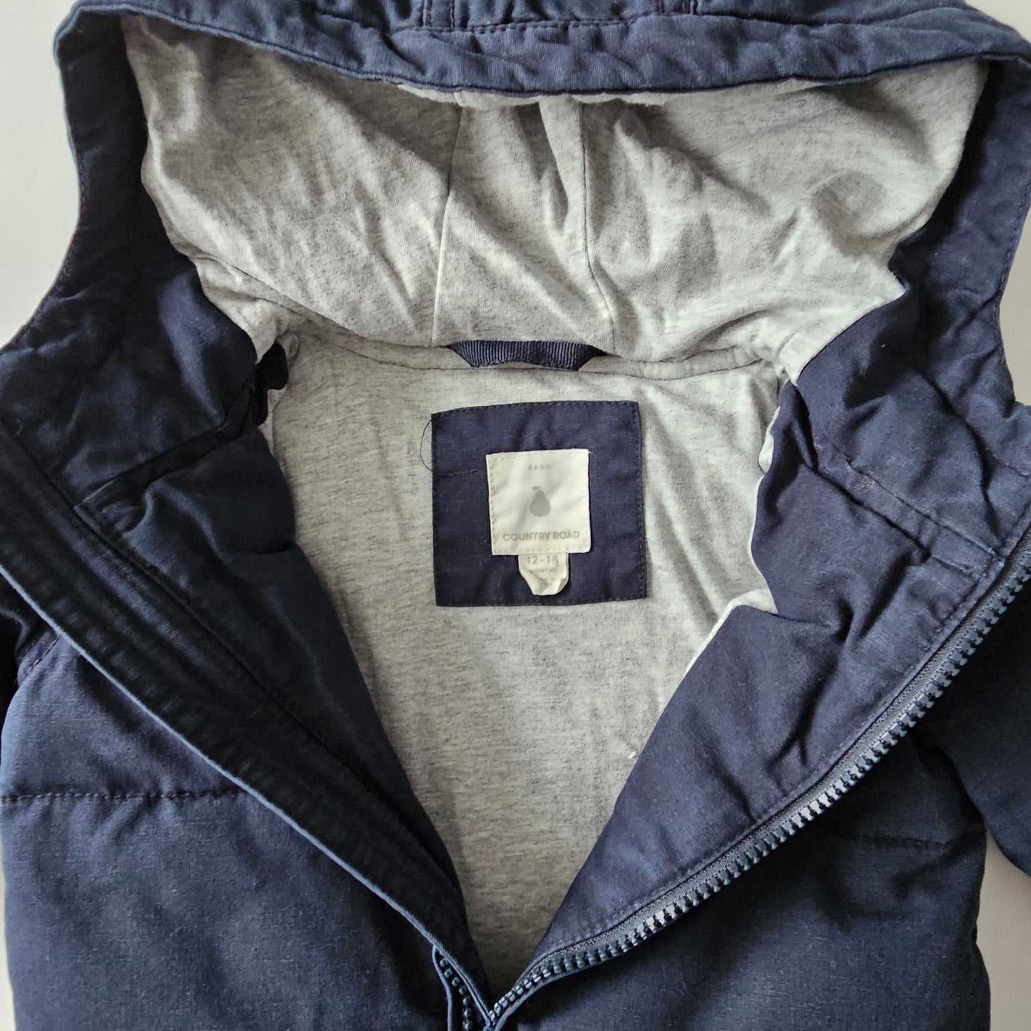 Country Road Navy Jacket - Size 12-18m