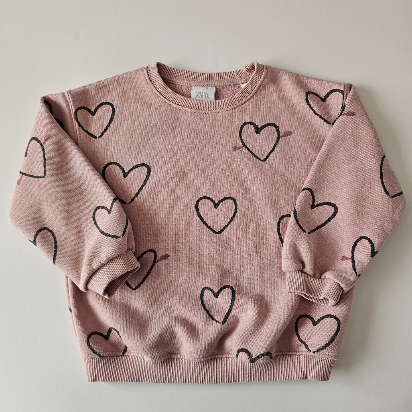 Zara Heart Sweatshirt - Size 3