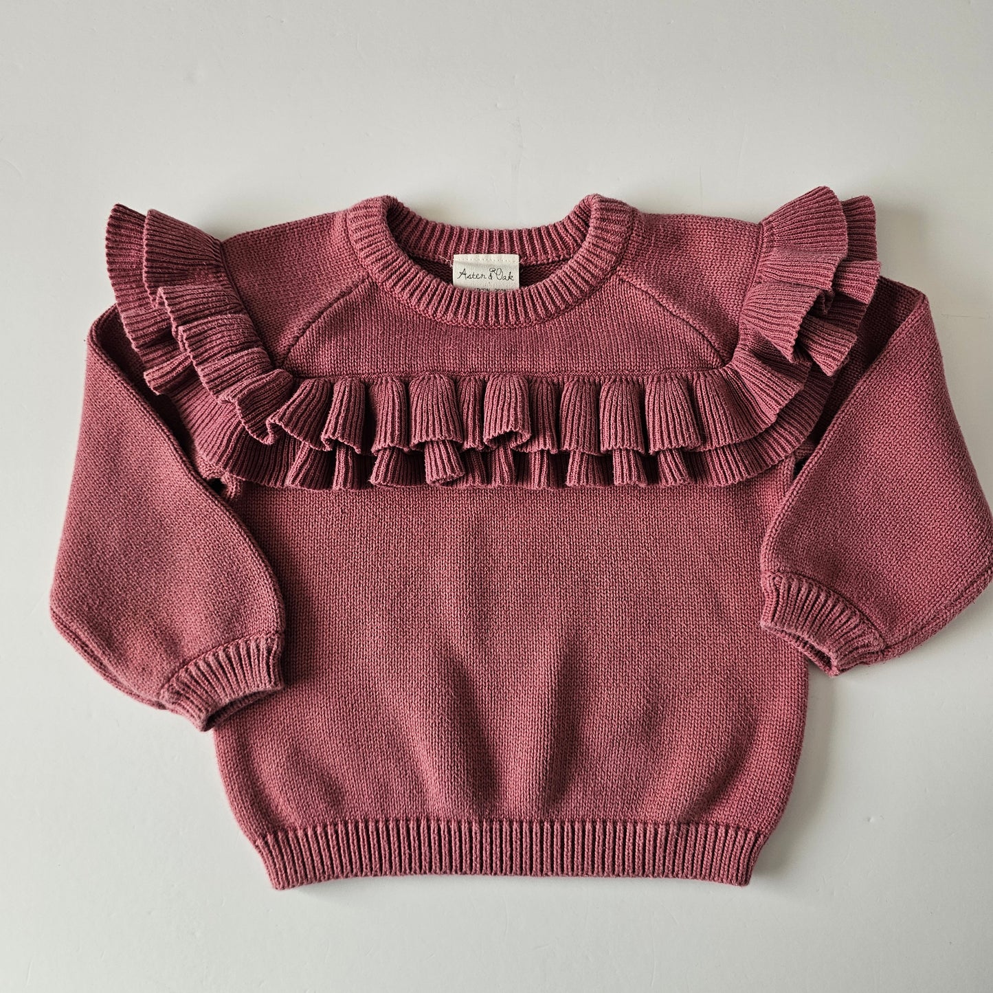 Aster & Oak Organic Cotton Frill Knit - Size 3