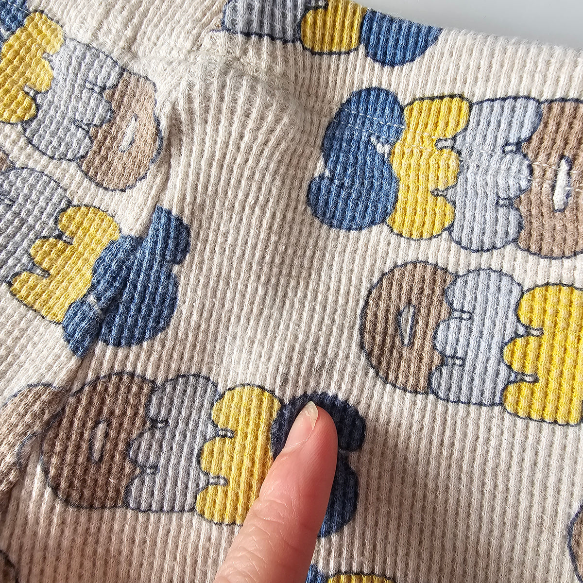 Seed Logo Waffle PJ Set (minor flaw) - Size 2
