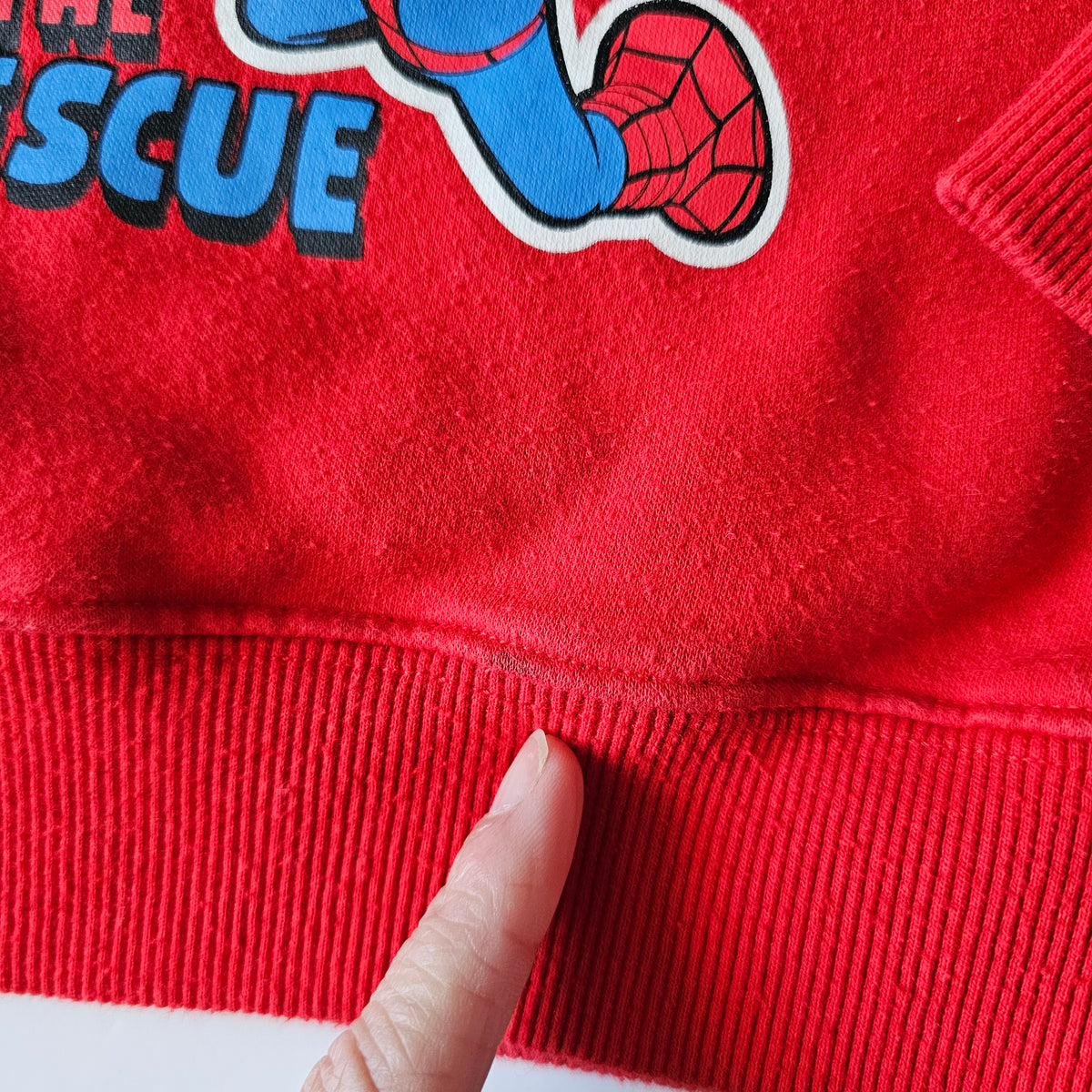 Spidey Sweatshirt (minor flaw) - Size 3-4