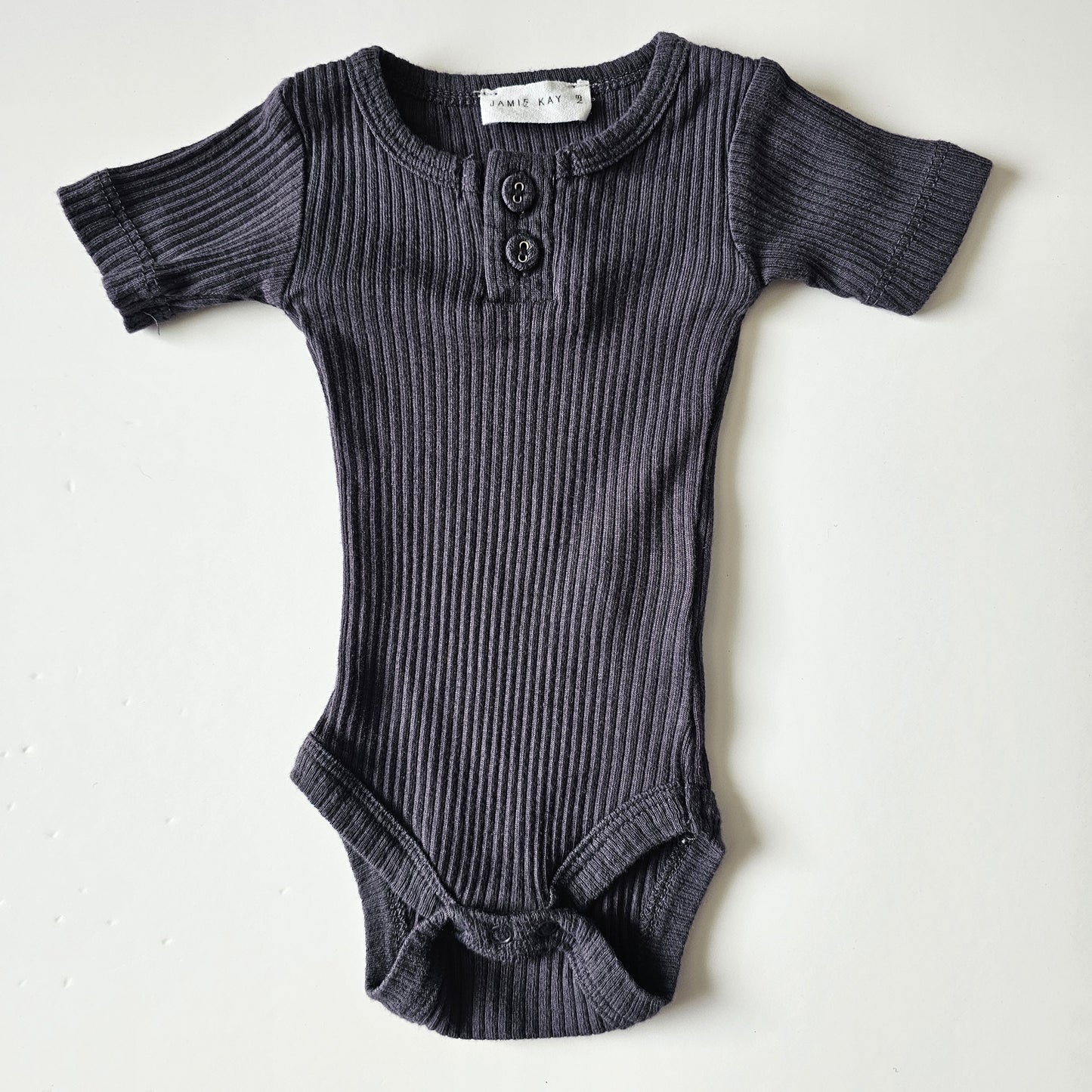 Jamie Kay Periscope Grey s/s Bodysuit - Size NB