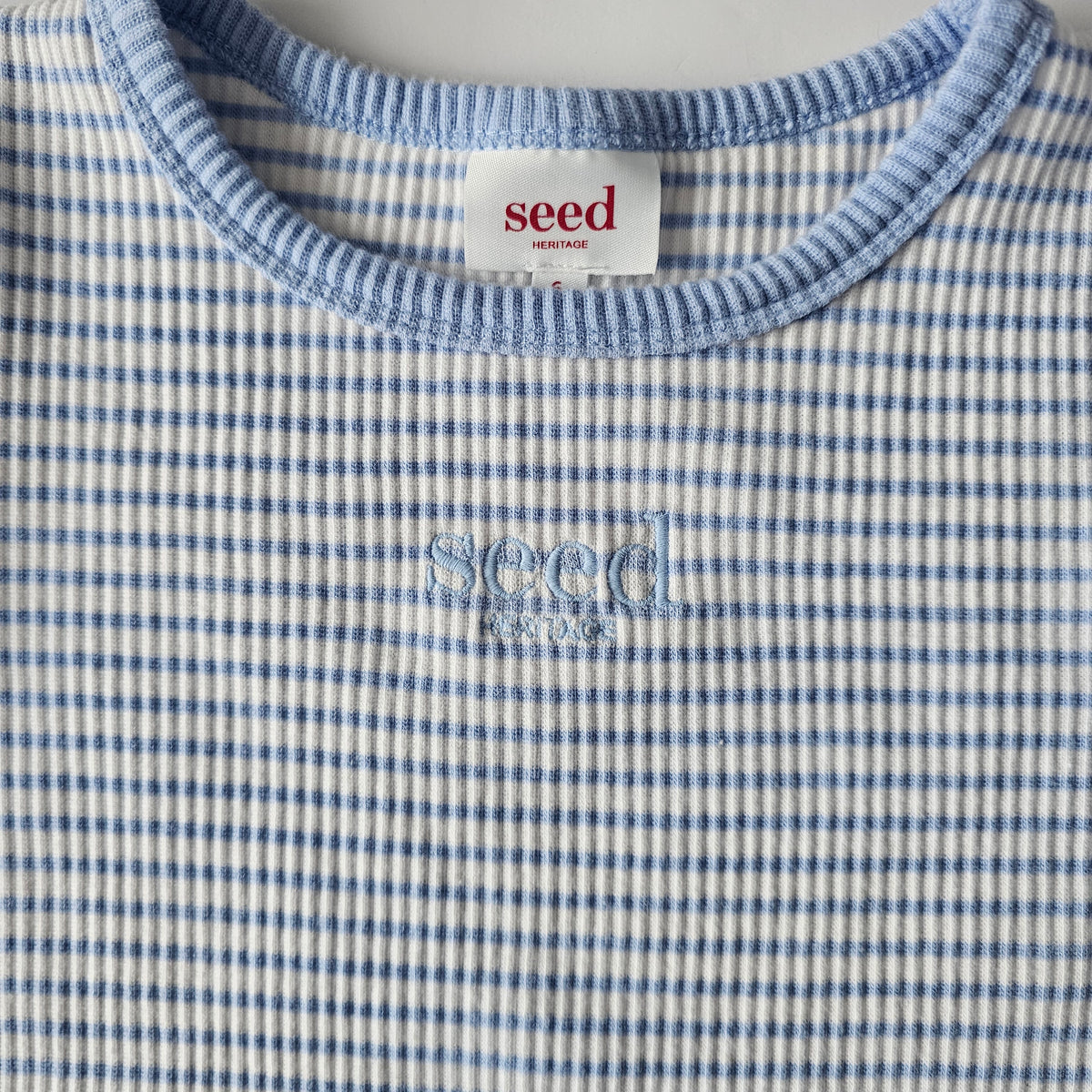 Seed Heritage Logo Ribbed T-shirt - Size 4 (best fit)