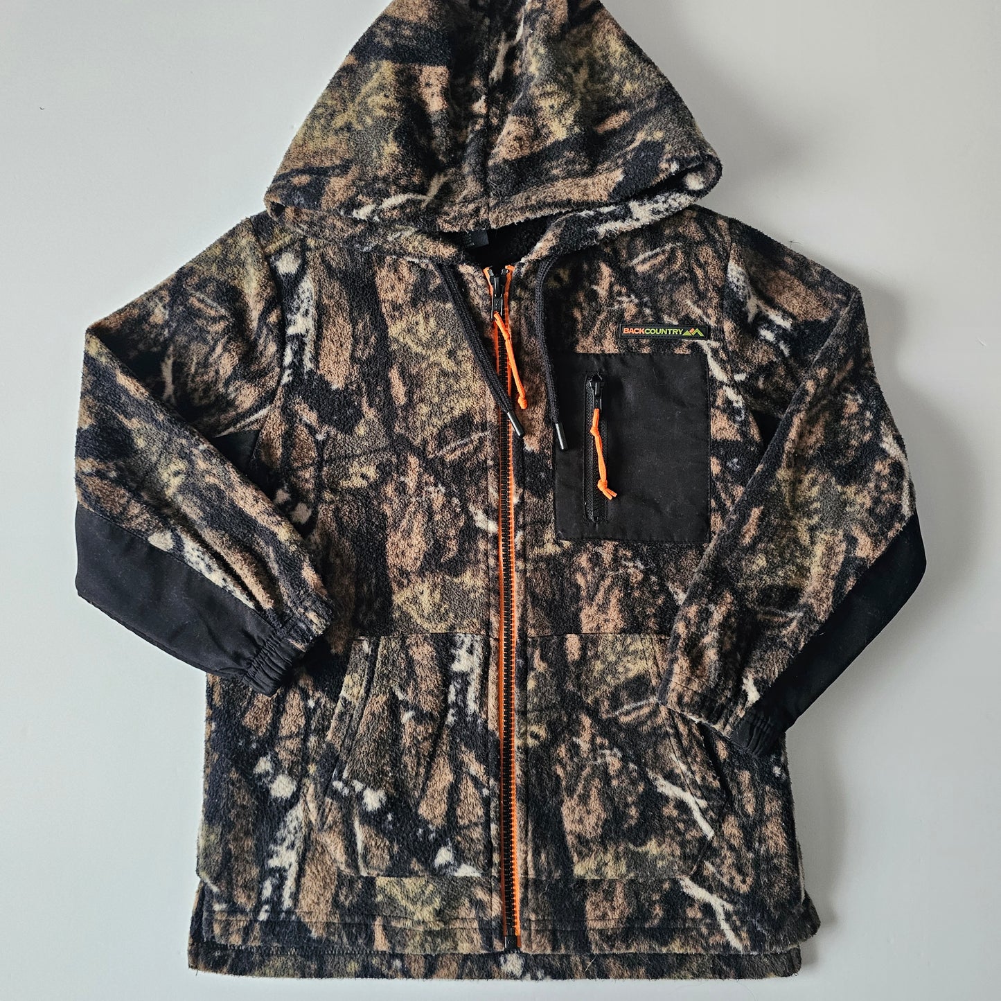 Back Country Camo Fleece Jacket - Size 6 (best fit)