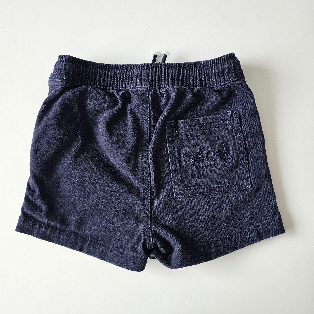 Seed Navy Logo Shorts - Size 12-18m