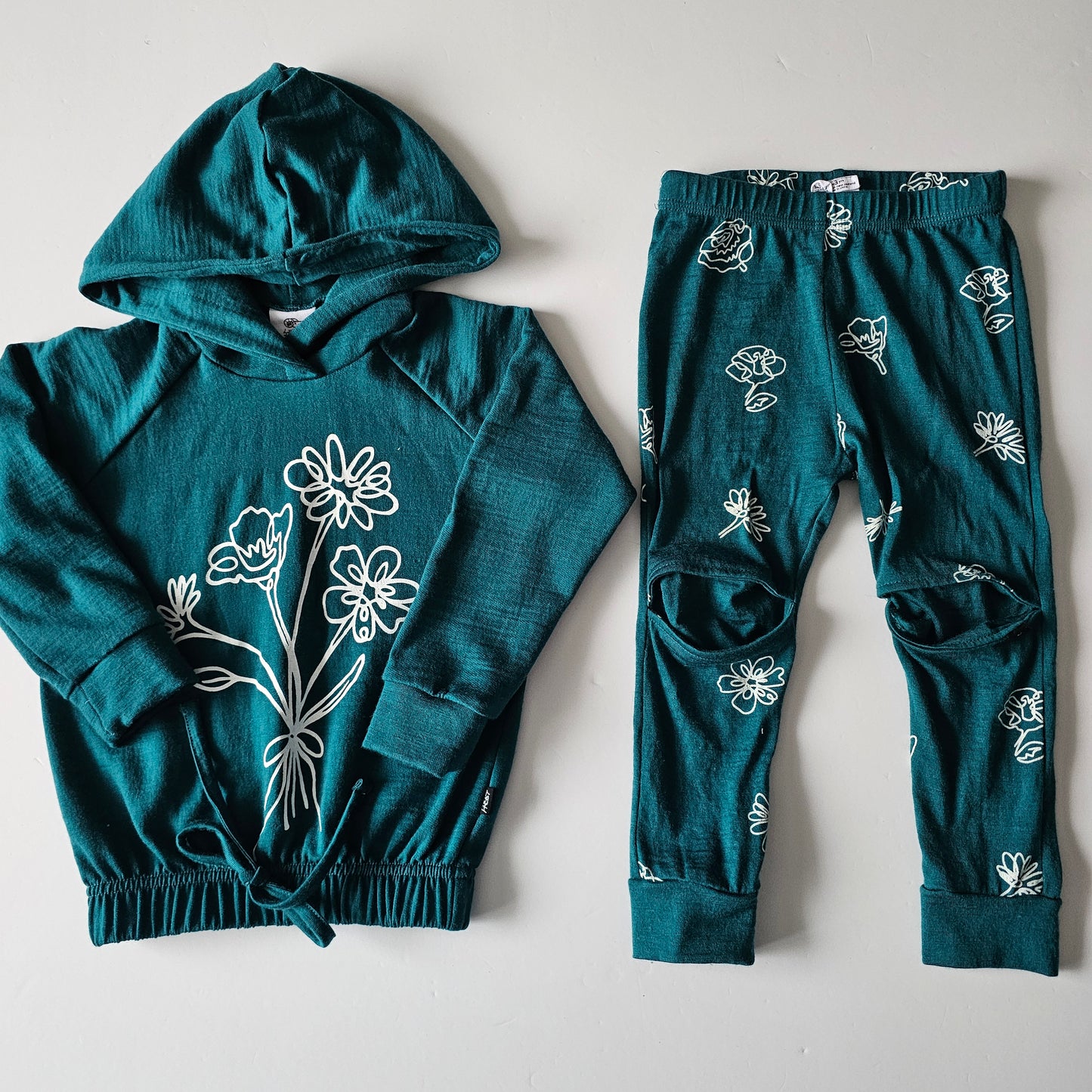 LFOH Merino Jagger Hoodie & Slasher Legging Duo - Size 2-3