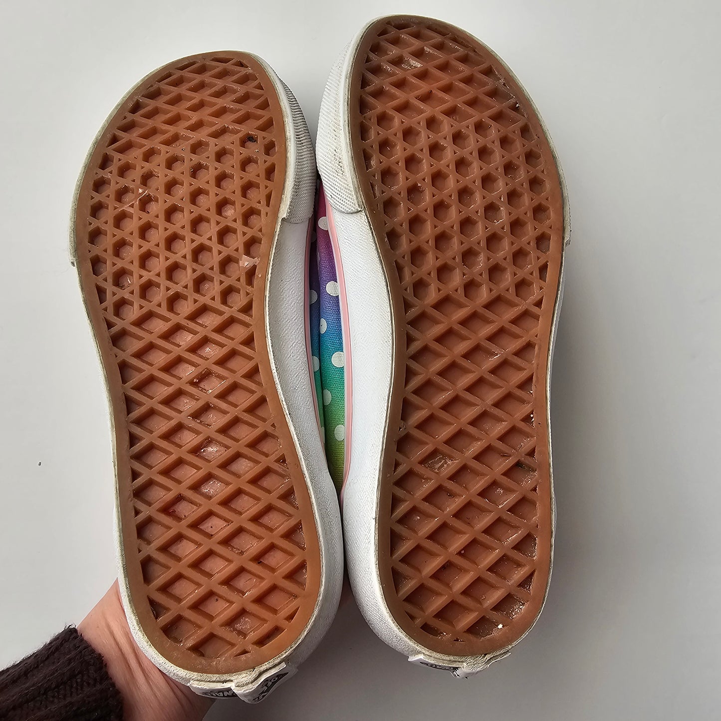 Old Skool Glow Polka Dot Vans - Size 3 US (Youth)