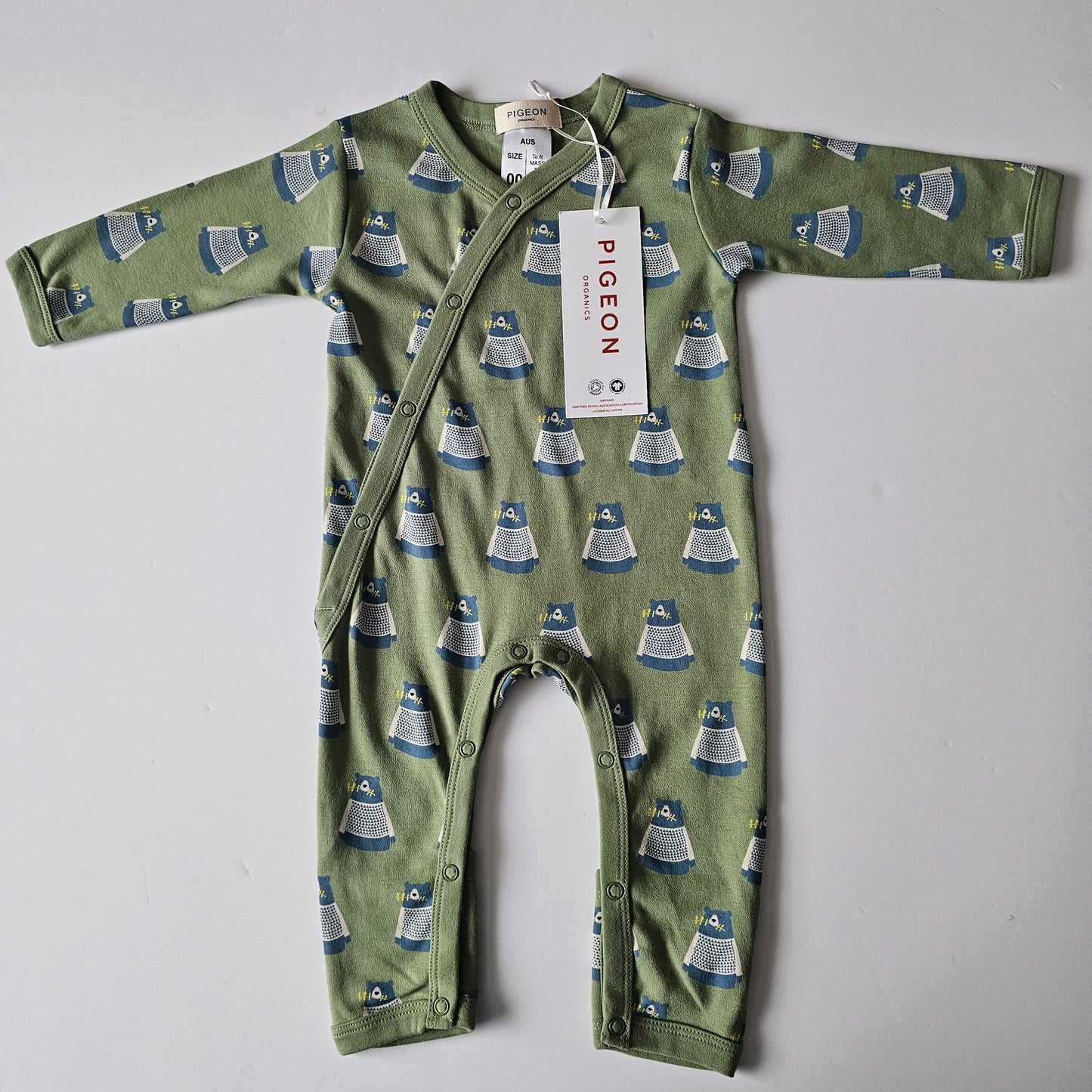 Pigeon Organics Bear Onsie *BNWT* - Size 3-6m