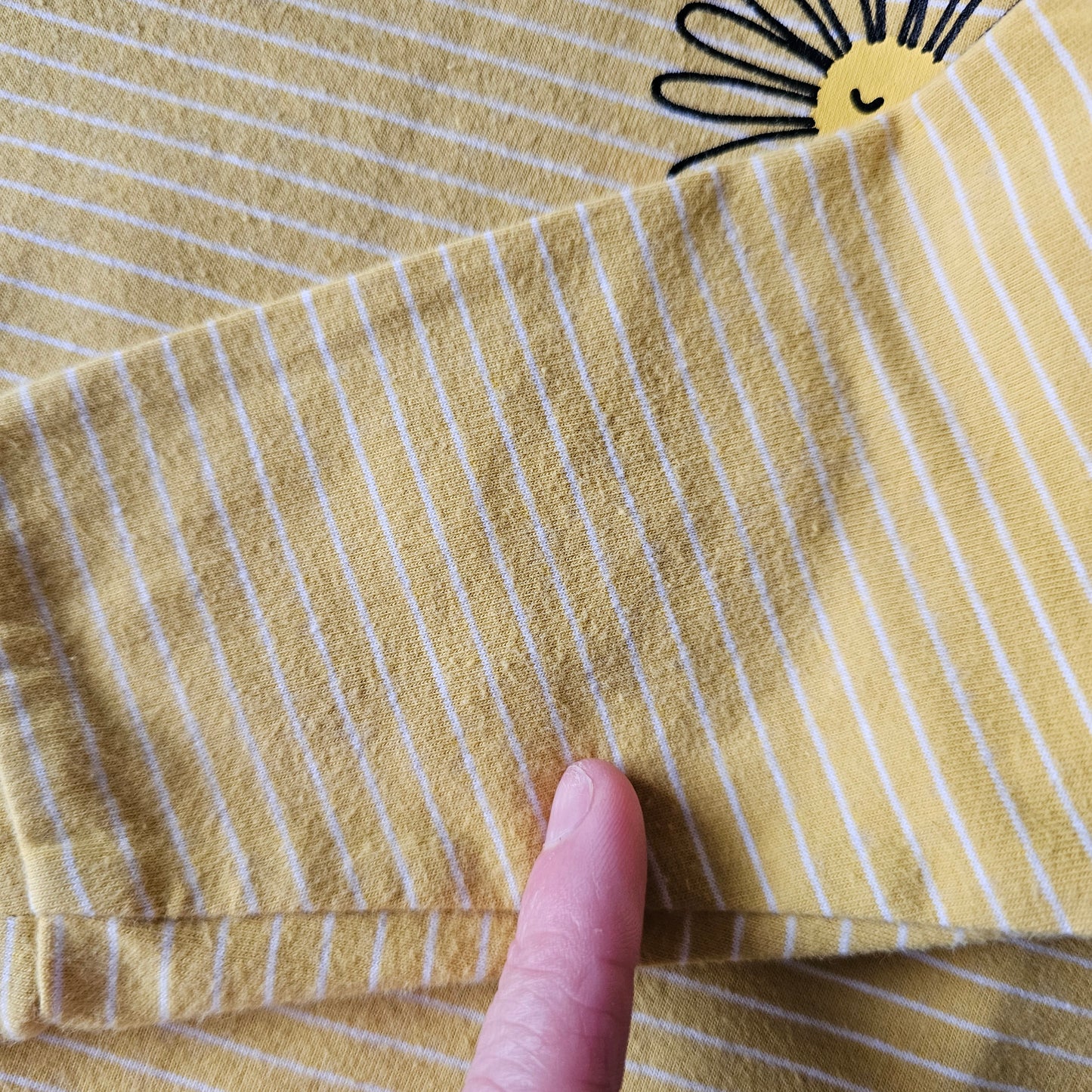Minti Stripe Flower Top (minor flaw) - Size 3