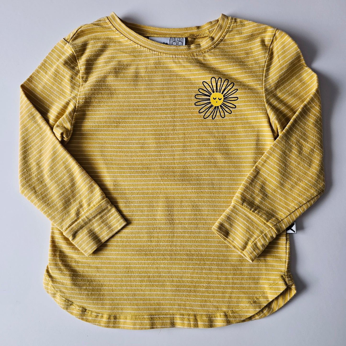 Minti Stripe Flower Top (minor flaw) - Size 3