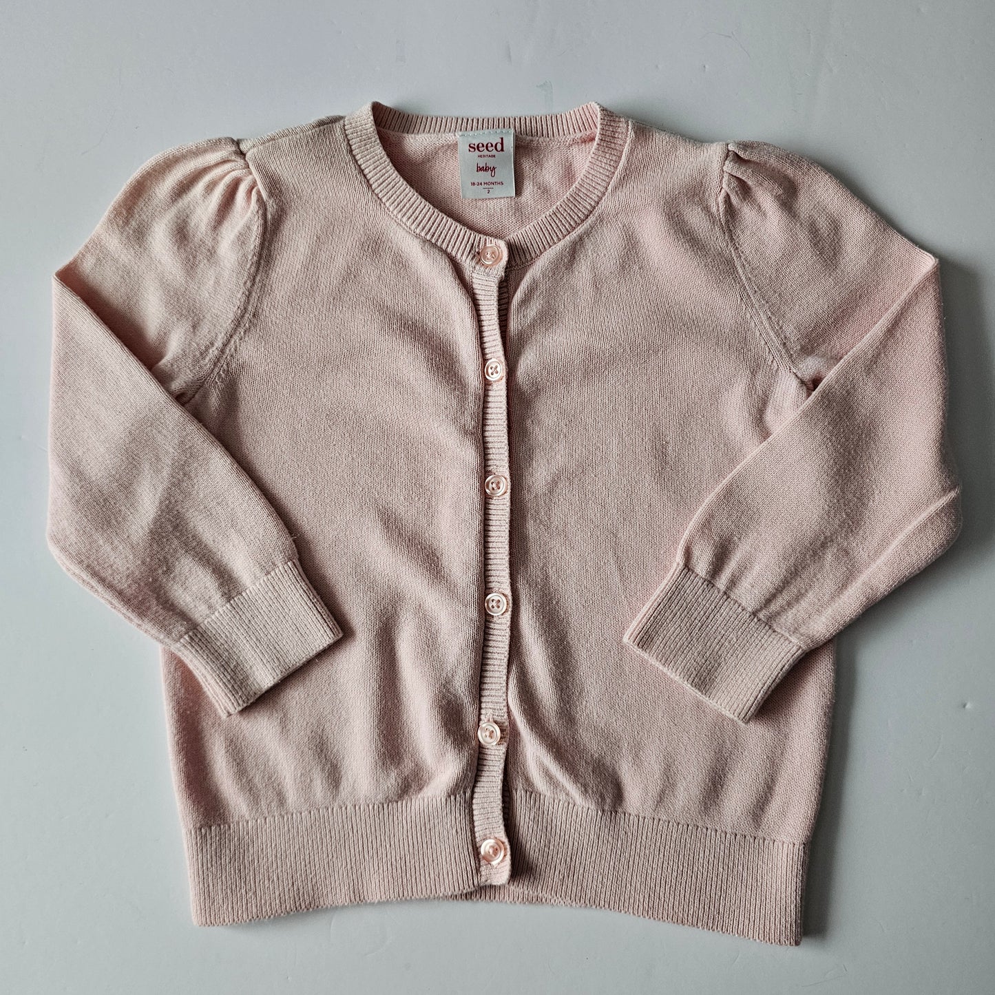 Seed 100% Cotton Knit Cardigan - Size 2