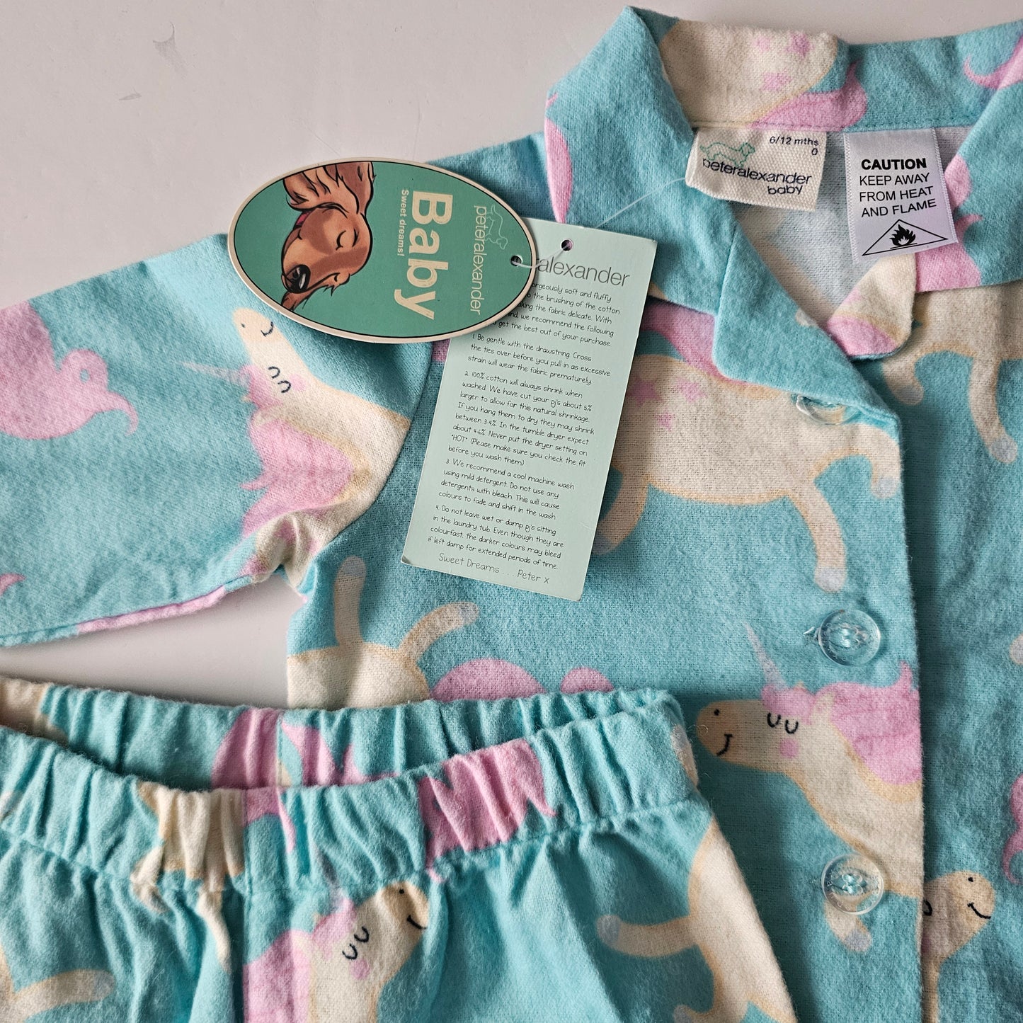 Peter Alexander Flanelette Unicron PJ Set *BNWT* - Size 6-12m