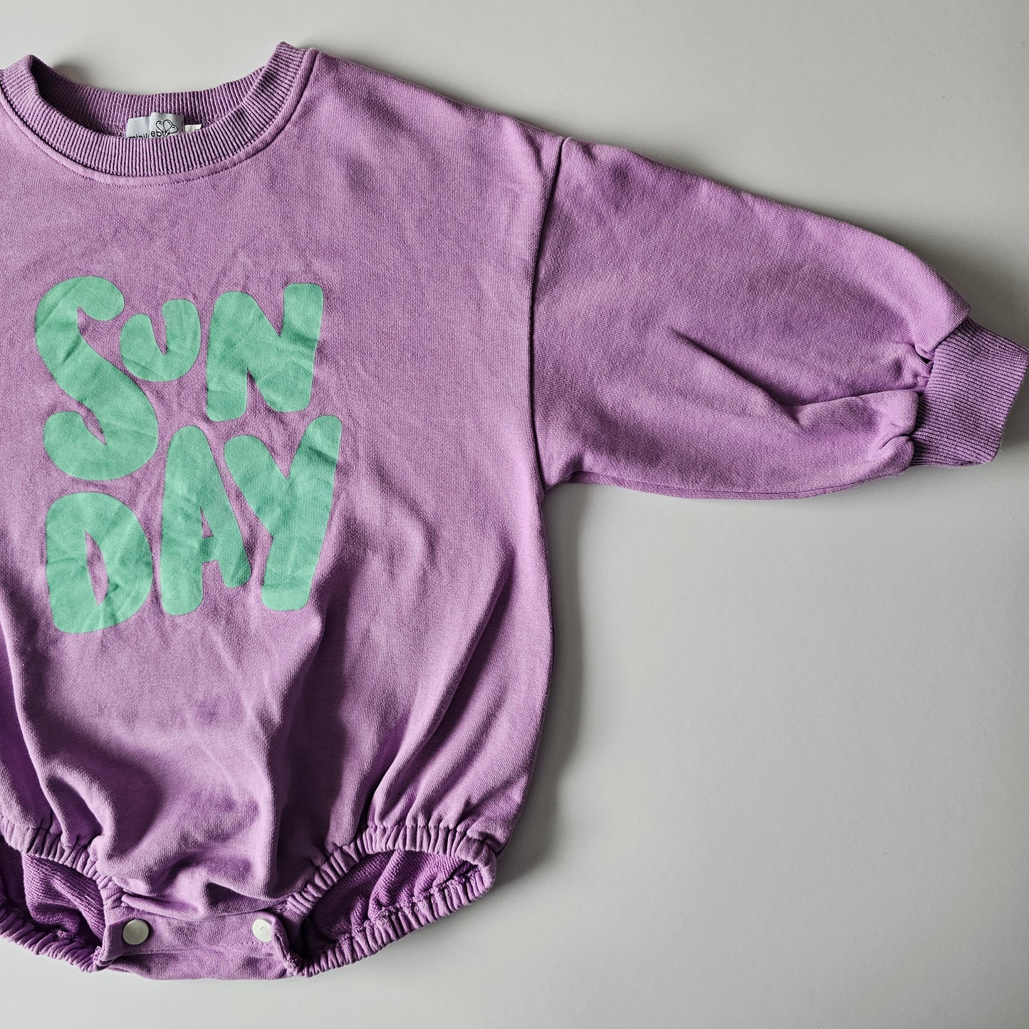 Minilebleb Sweatshirt Romper - Size 2