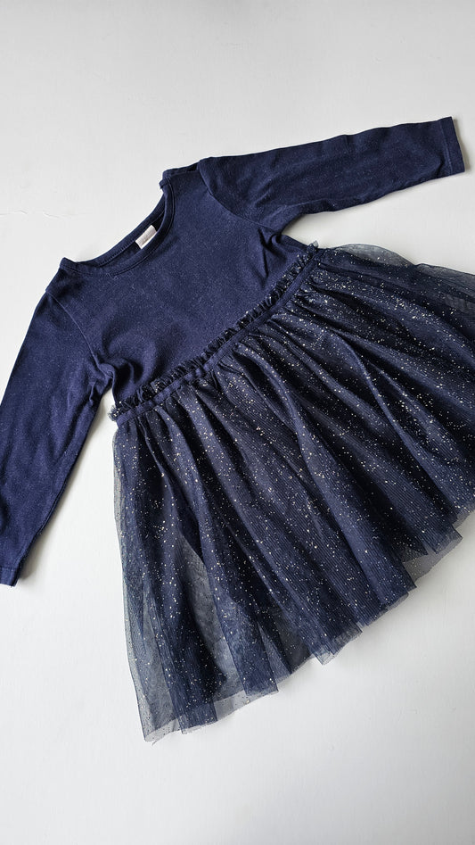 H&M Navy Sparkle Tutu Dress - Size 6-9m