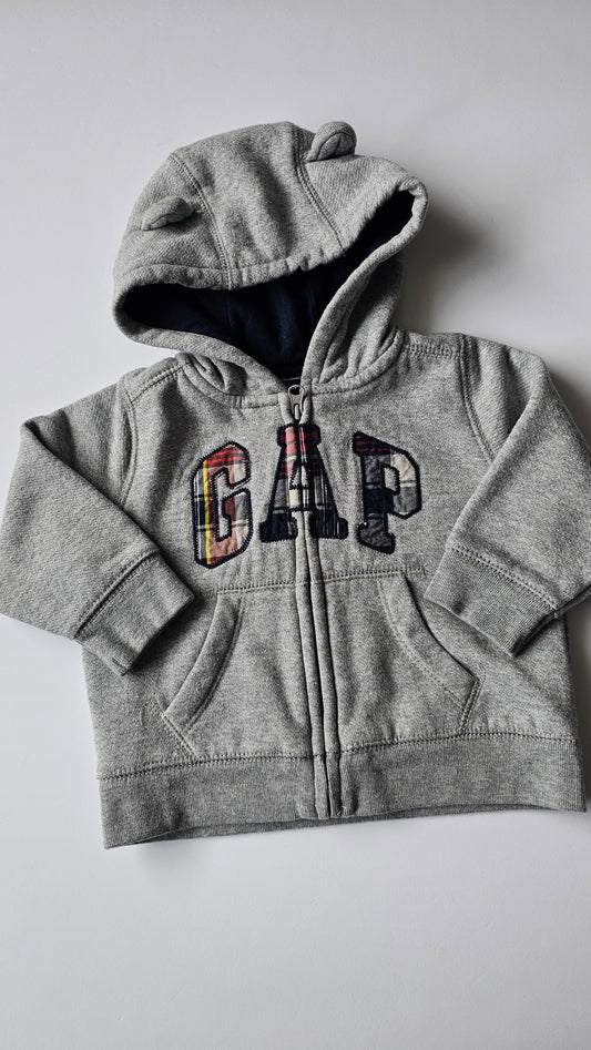 Gap Bear Zip Hoodie - Size 6-12m