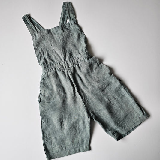 Hubble & Duke 100% Linen Overalls - Size 4