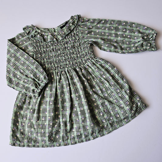 Animal Crackers Smocked Dress - Size 6-12m