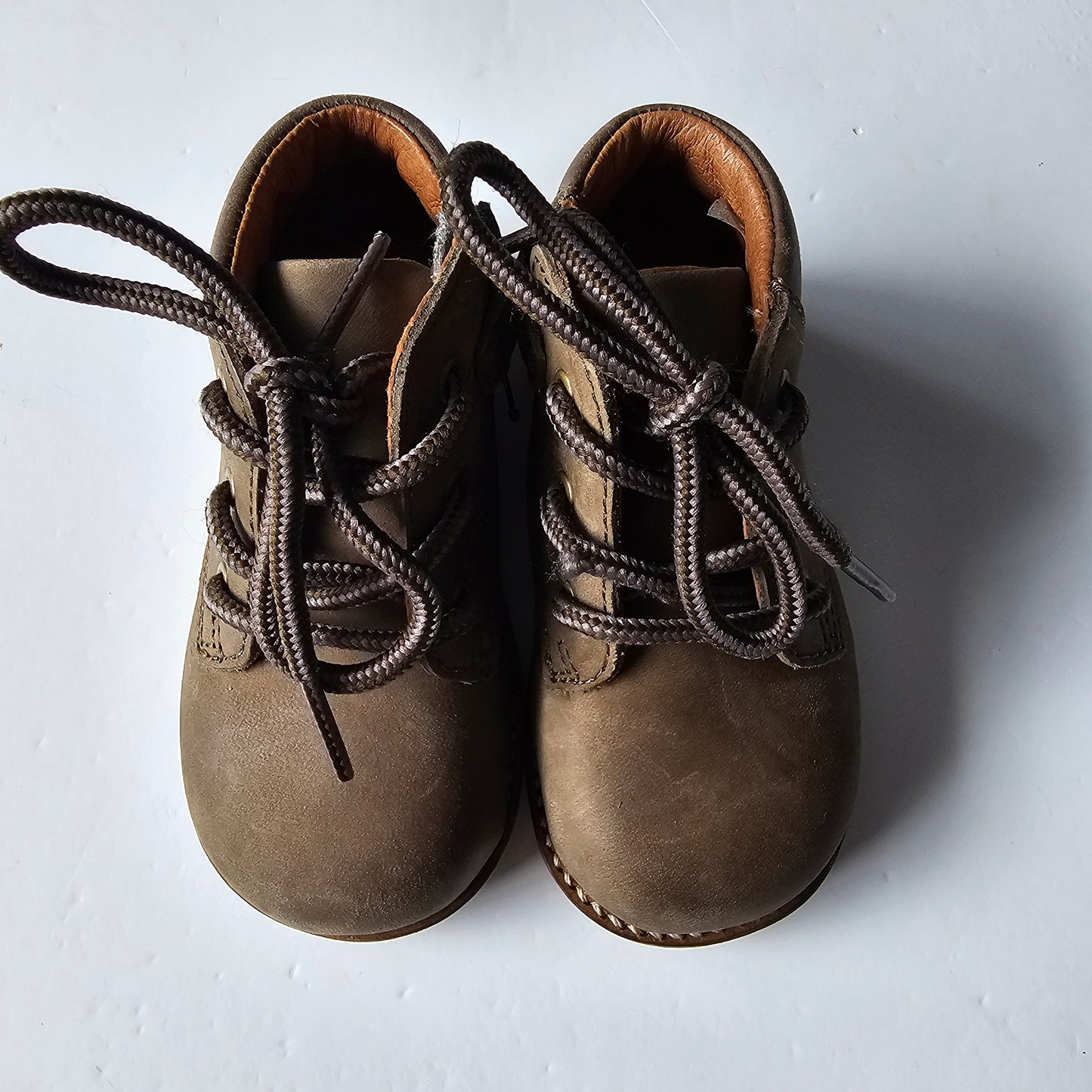 Jamie Kay Olive Leather Boots - Size 21