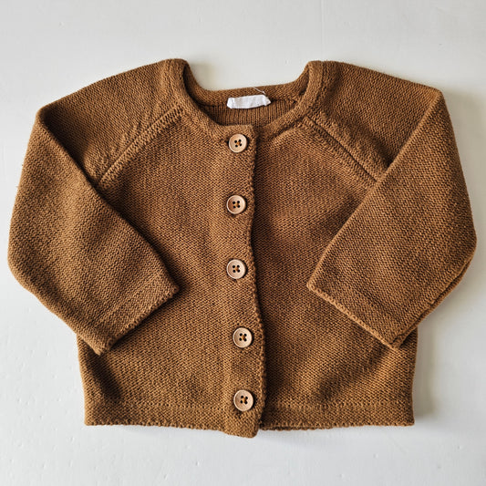 Jamie Kay Camel Knit Simple Cardigan - Size 0-3m