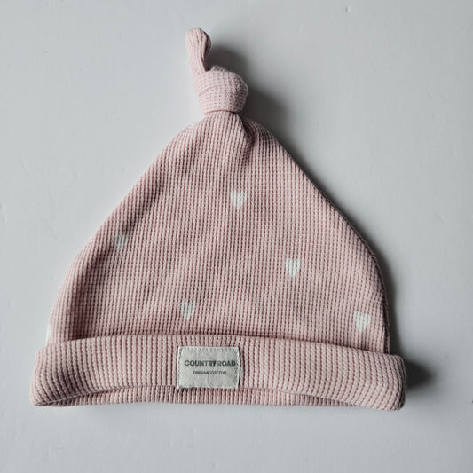 Country Road Logo Heart Waffle Baby Beanie - One Size