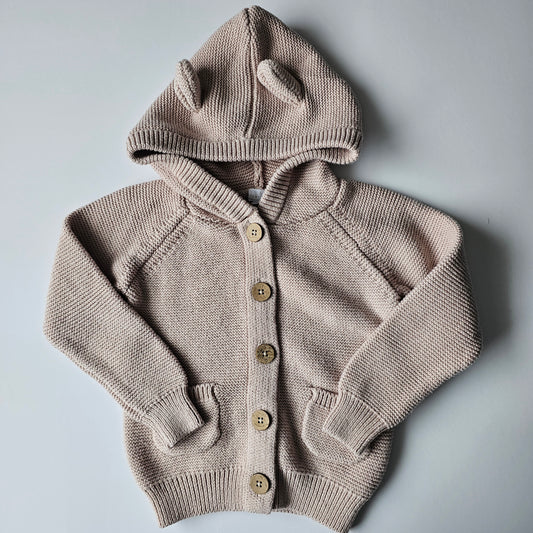 Jamie Kay Bear Knit Cardigan - Size 3