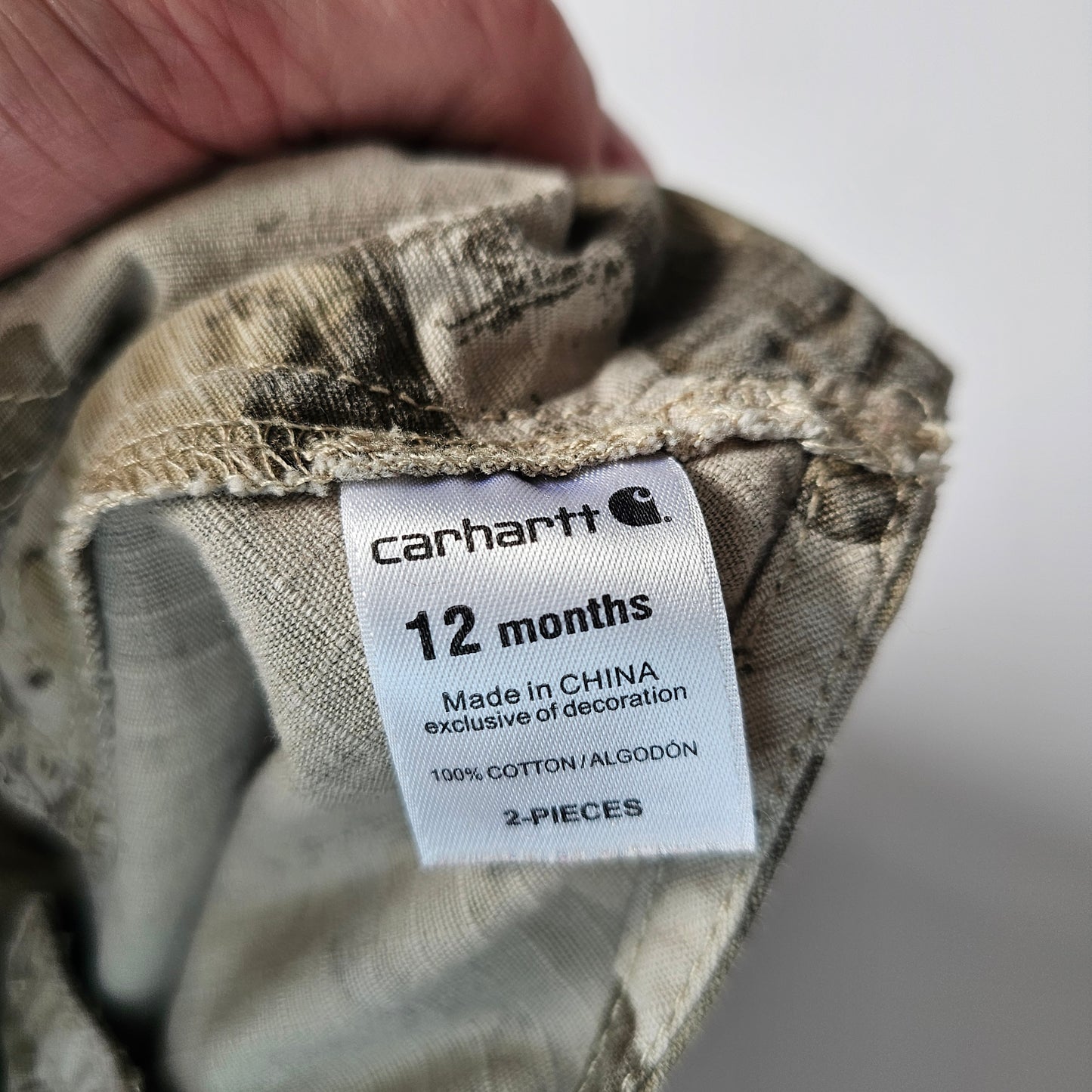 Carhartt Camo Overalls (2011) - Size 12m