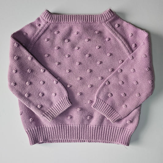 Jamie Kay Grape Dotty Knit Jumper - Size 1