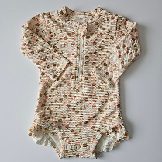 Baby Berry Floral Swimsuit - Size 6-12m