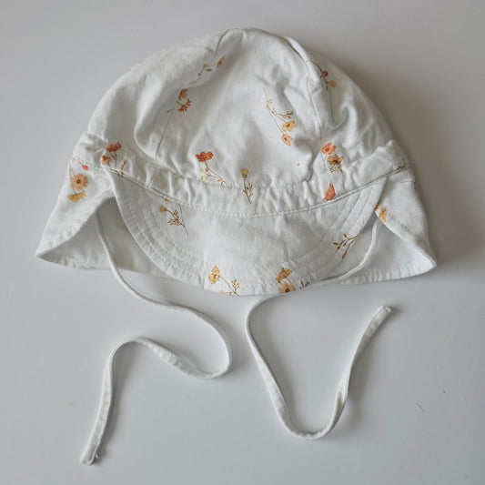 Toshi Floral Flap Cap Baby Sunhat (minor flaw) - Size S