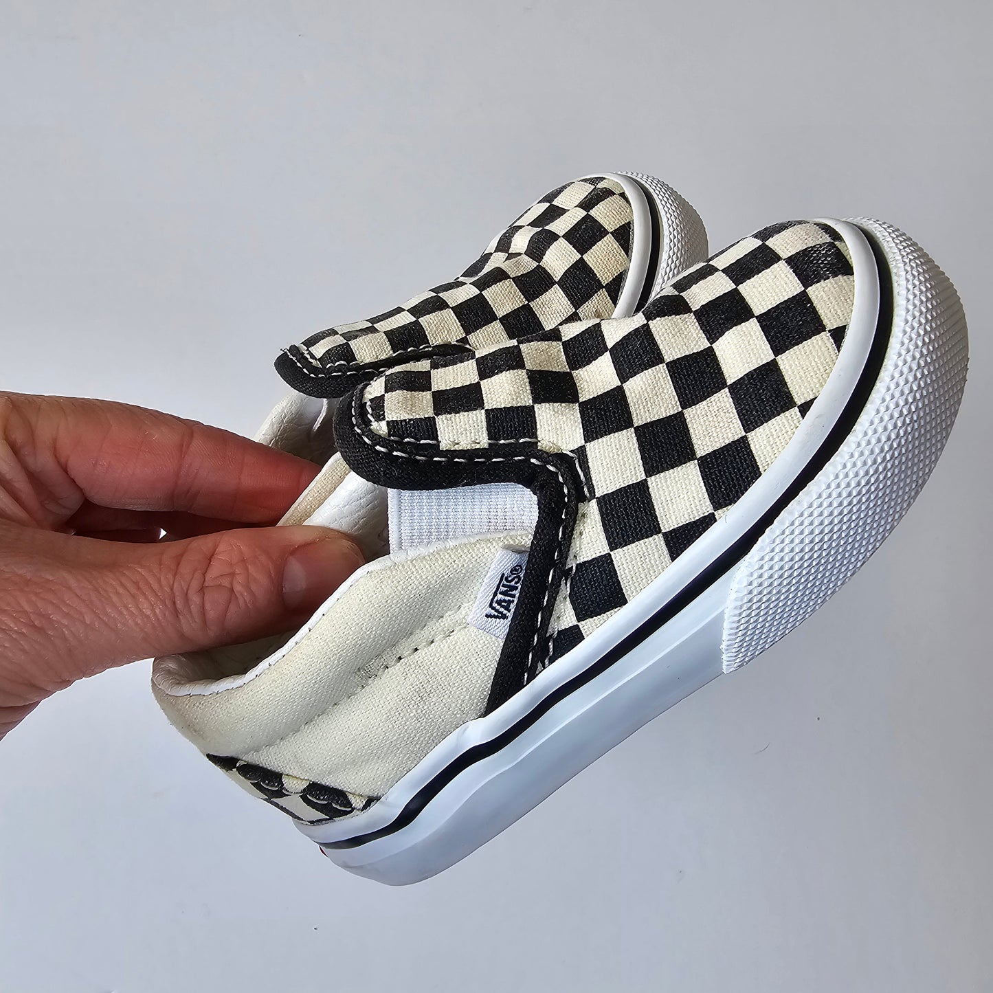 Checkerboard Slip-On Vans (minor flaw) - Size 5 US Toddler